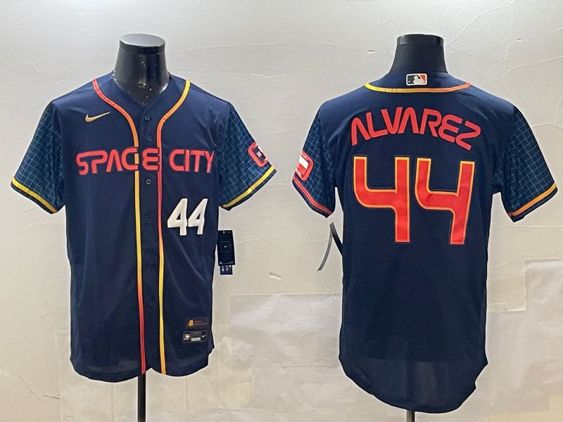 Men Houston Astros 44 Alvarez Blue City Edition Elite 2025 Nike MLB Jersey style 4